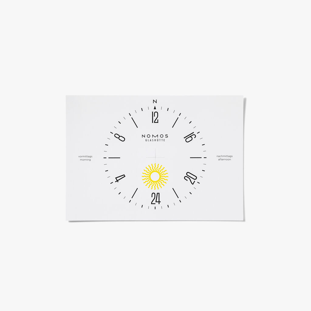 Carte cadran solaire