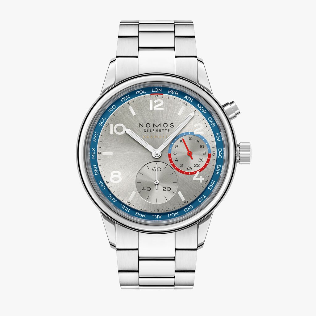 Club Sport neomatik Worldtimer silver